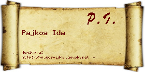 Pajkos Ida névjegykártya